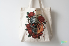 Floral Skull Sublimation Clipart Bundle Product Image 6