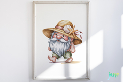 Watercolor Beach Gnome Clipart Product Image 5