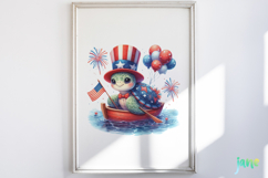 Sea Turtle 4th of July Clipart Product Image 2