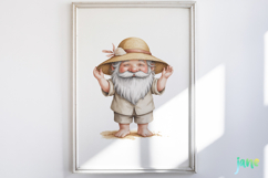 Watercolor Beach Gnome Clipart Product Image 5
