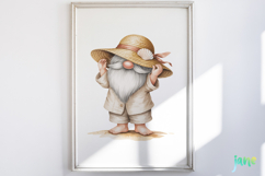 Watercolor Beach Gnome Clipart Product Image 5
