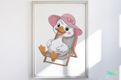 Summer Baby Duck Watercolor Clipart Product Image 2