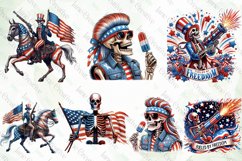 Funny Skeleton 4th of July Sublimation Product Image 6