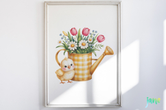Yellow Gingham Bunny PNG Product Image 2