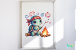 Sea Turtle 4th of July Clipart Product Image 2