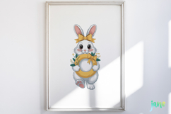 Yellow Gingham Bunny PNG Product Image 2