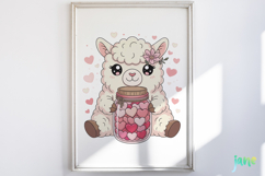 In Love Alpacas Watercolor Clipart Product Image 2