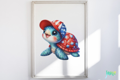 Sea Turtle 4th of July Clipart Product Image 3