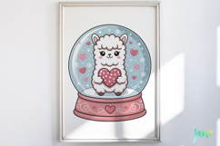 In Love Alpacas Watercolor Clipart Product Image 2