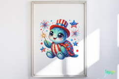 Sea Turtle 4th of July Clipart Product Image 4