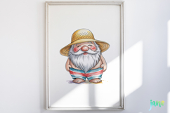 Watercolor Beach Gnome Clipart Product Image 5