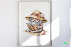 Watercolor Beach Gnome Clipart Product Image 2