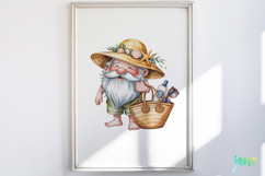 Watercolor Beach Gnome Clipart Product Image 5