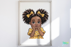 Cute Little Black Girl Sublimation Product Image 2