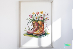 Watercolor Spring Flowers Clipart Product Image 2