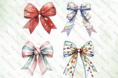 Christmas Bow Sublimation Clipart Product Image 6