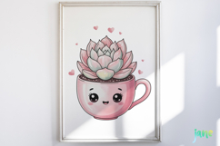 Valentine Succulent Pots PNG Product Image 2