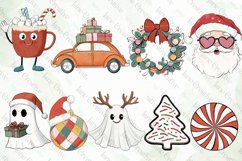 Groovy Christmas Clipart Sublimation Product Image 6