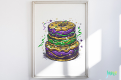 Mardi Gras Watercolor Clipart Product Image 2