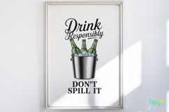 Beer And Coffee Themed Kitchen Towel PNG Product Image 4