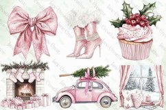 Pink Christmas Clipart Sublimation Product Image 7