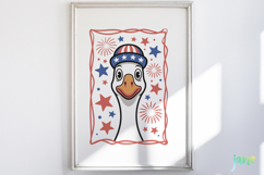 4th July Goose Stamp SVG Sublimation Product Image 6