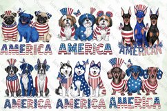 Patriotic Trio Dogs Sublimation Clipart Product Image 6