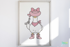 Cute Cowgirl Goose Bundle SVG PNG Bundle Product Image 2