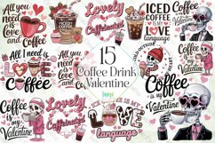 Coffee Drink Valentine Sublimation Product Image 1