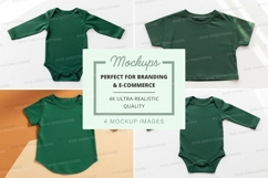 Mockup: green baby onesies collection Product Image 1