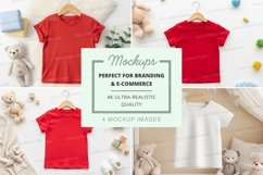 Mockup of children's t-shirts with toys Product Image 1