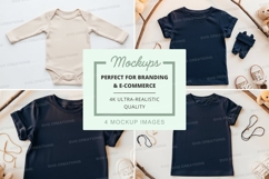 Mockup of baby clothing items Product Image 1