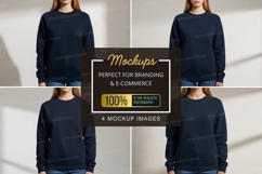 Blank navy blue sweatshirt mockup Product Image 1