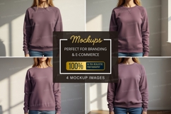 Purple sweatshirt mockup Product Image 1