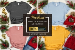 T-shirt mockup with festive decorations Product Image 1