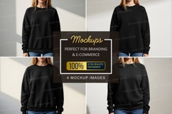 Black sweatshirt mockup Product Image 1
