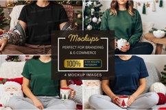 Cozy christmas t-shirt mockup Product Image 1
