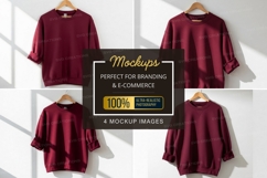 Burgundy sweatshirt mockup Product Image 1