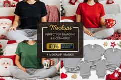 Cozy christmas t-shirt mockup Product Image 1