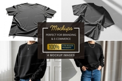 Minimalist black t-shirt mockup Product Image 1