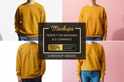 Mustard yellow sweatshirt mockup Product Image 1