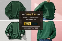 Green sweatshirt mockup Product Image 1