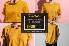 Mustard yellow t-shirt mockup Product Image 1