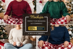 Family in matching pajamas Product Image 1