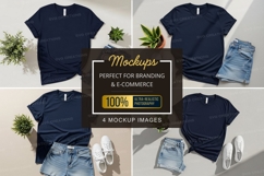 T-shirt mockup with casual outfit items Product Image 1