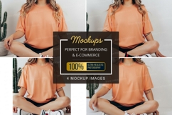 Peaceful yoga t-shirt mockup Product Image 1