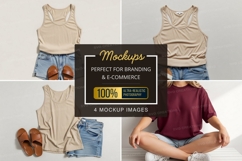 Casual summer outfit t-shirt mockup Product Image 1