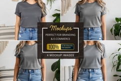 Casual gray t-shirt mockup Product Image 1