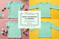 Mockup: pastel blue baby clothing collection Product Image 1