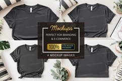 Collection of black t-shirt mockups Product Image 1
